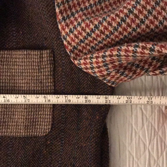 The Limited Vintage Patchwork Tweed Houndstooth Plaid Blazer Size Medium M - Picture 13 of 15